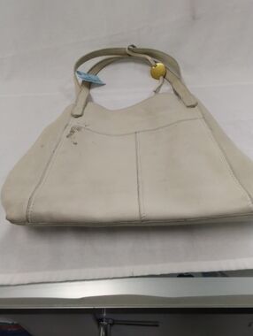 Cream Leather Tote Bag - Soft Shoulder Satchel